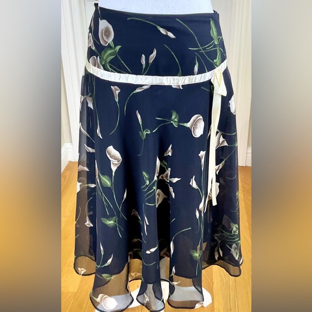 Floral Navy Skirt